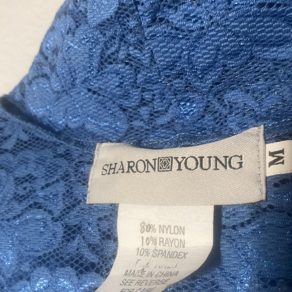 Sharon Young Floral Lace Cover Turtle Neck Top Size Small - Picture 6 of 6